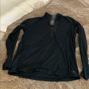 REI men’s black quarter zip long sleeve
